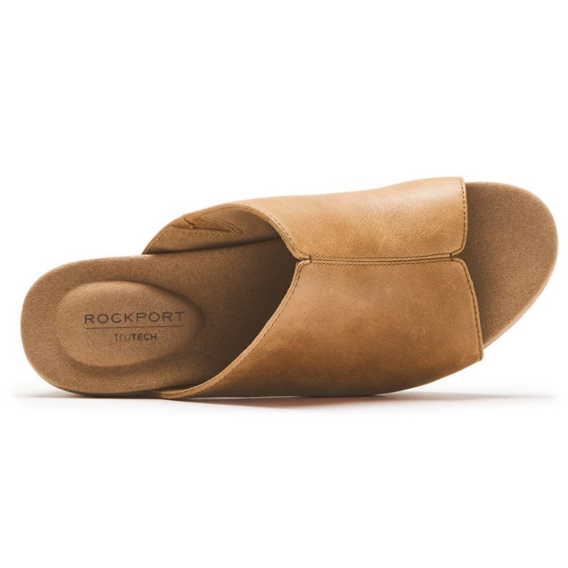 Women Rockport Vivianne Slides Brown USA | WA0-31183