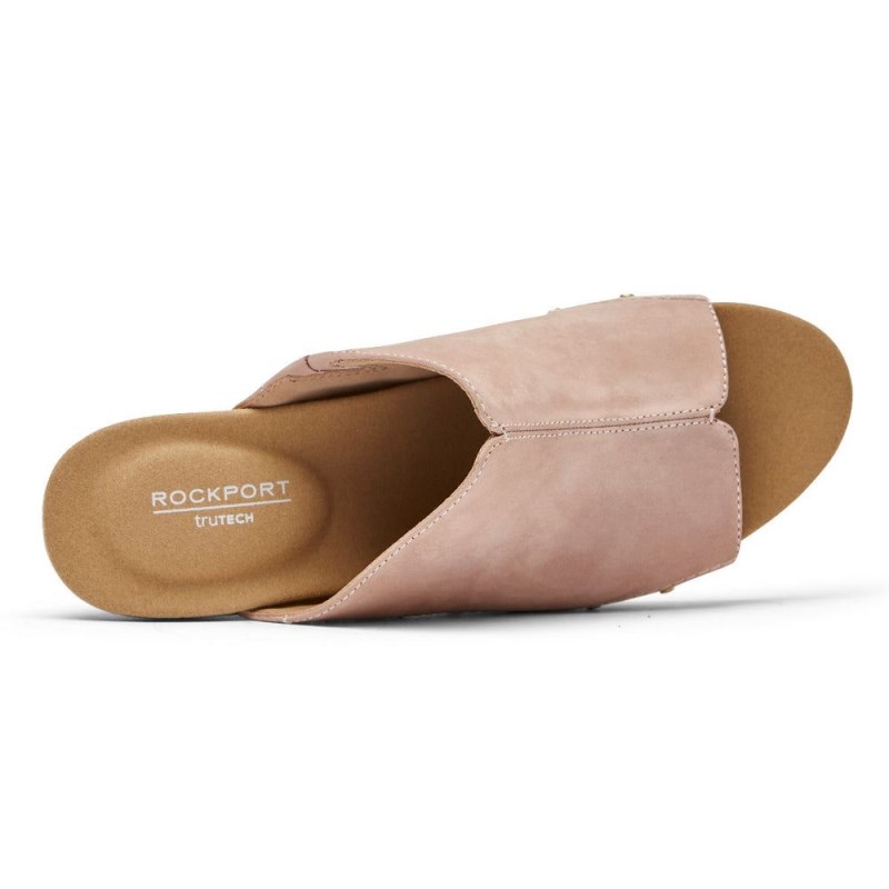 Women Rockport Vivianne Slides Pink USA | DP8-54315