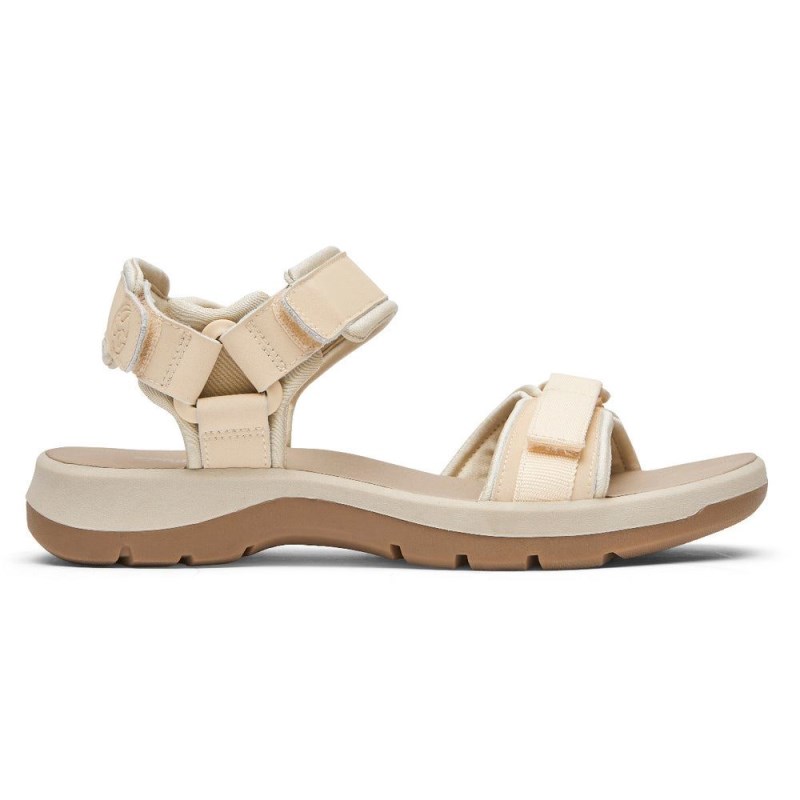 Women Rockport XCS Trail Tech Washable Sandals Cream USA | BE1-30803