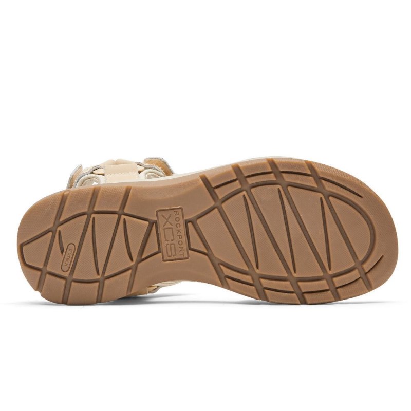 Women Rockport XCS Trail Tech Washable Sandals Cream USA | BE1-30803