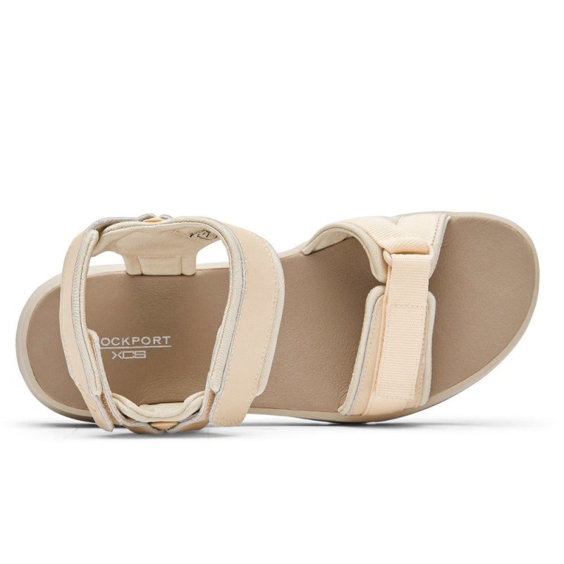 Women Rockport XCS Trail Tech Washable Sandals Cream USA | BE1-30803