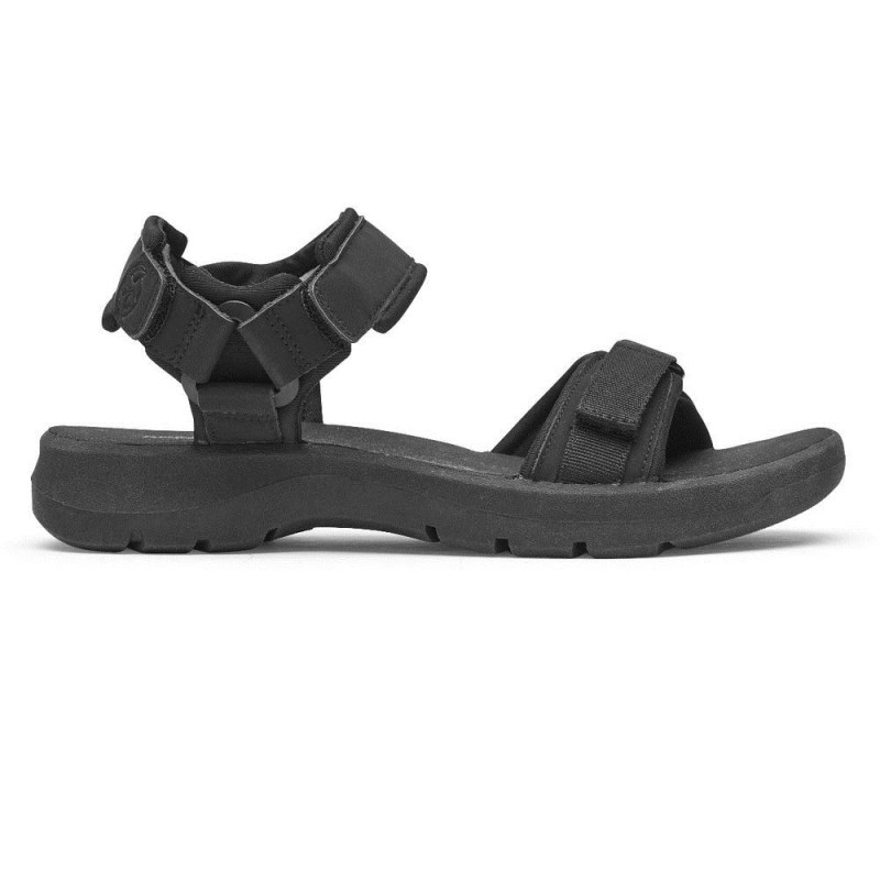 Women Rockport XCS Trail Tech Washable Sandals Black USA | GG3-01180