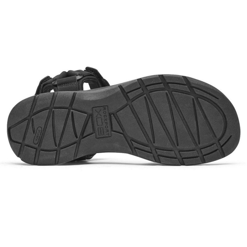 Women Rockport XCS Trail Tech Washable Sandals Black USA | GG3-01180