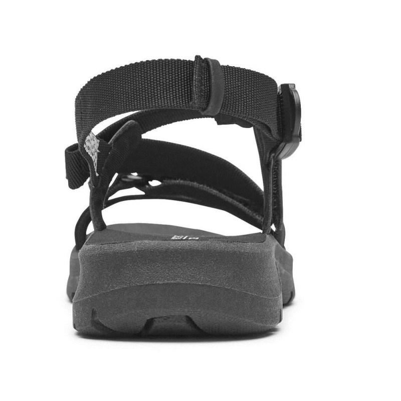 Women Rockport XCS Trail Tech Washable Strappy Sandals Black USA | QZ0-70797