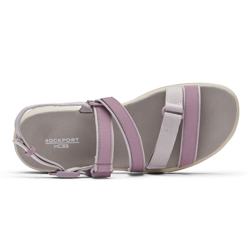 Women Rockport XCS Trail Tech Washable Strappy Sandals Purple USA | XN2-80258