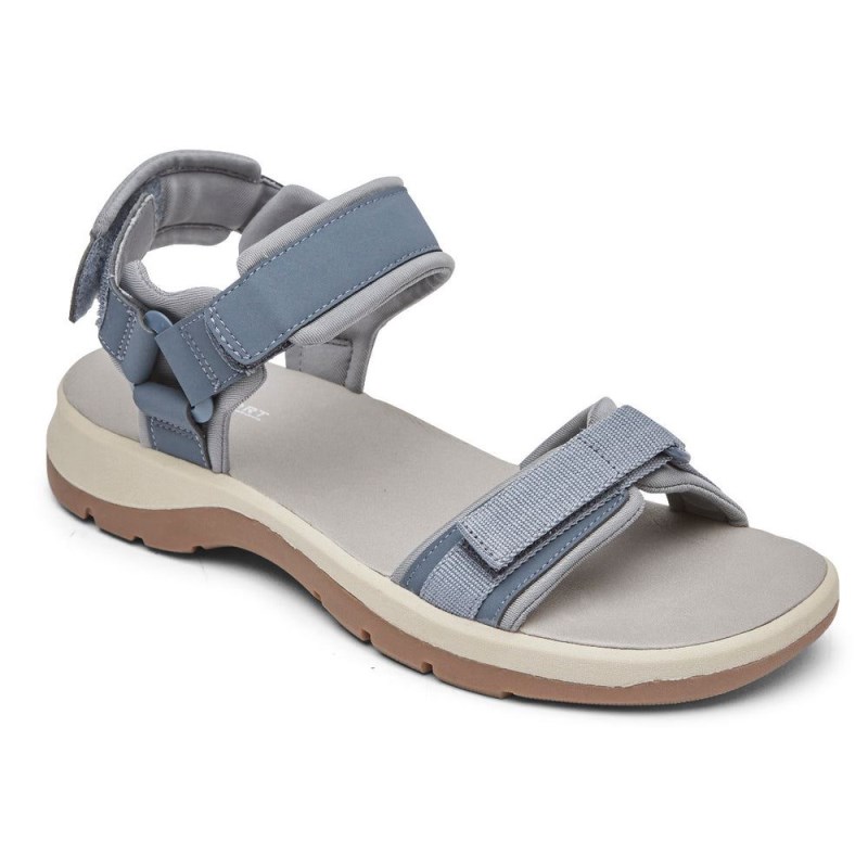 Women Rockport XCS Trail Tech Washable Sandals Blue USA | RH0-29402