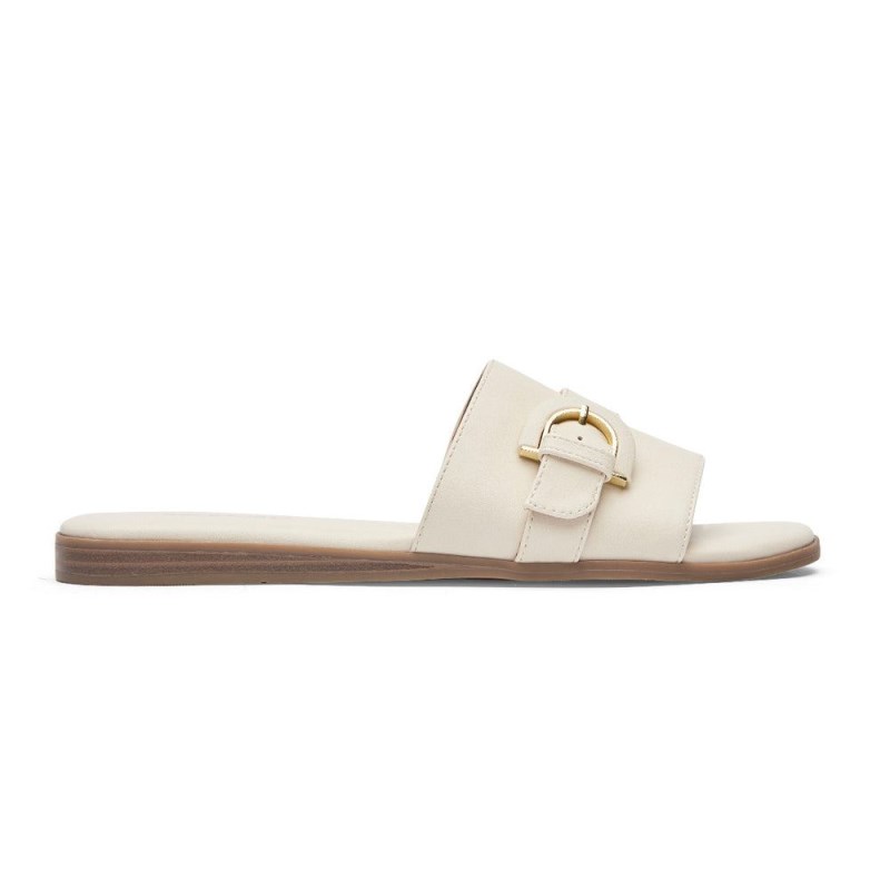 Women Rockport Yara Slides Cream USA | MP0-75027