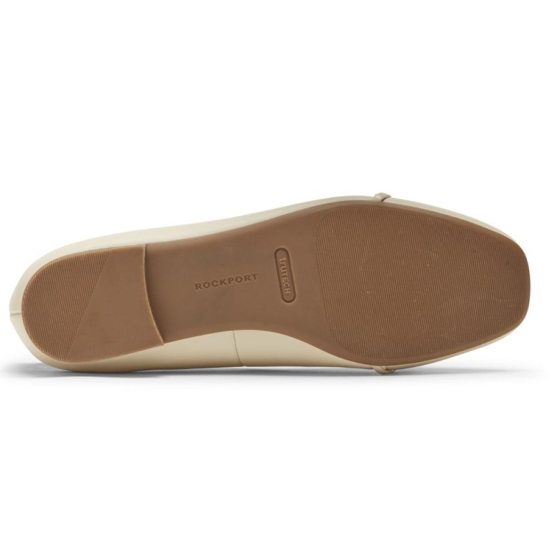 Women Rockport Zoie Chain Ballet Flats Cream USA | CI5-32793