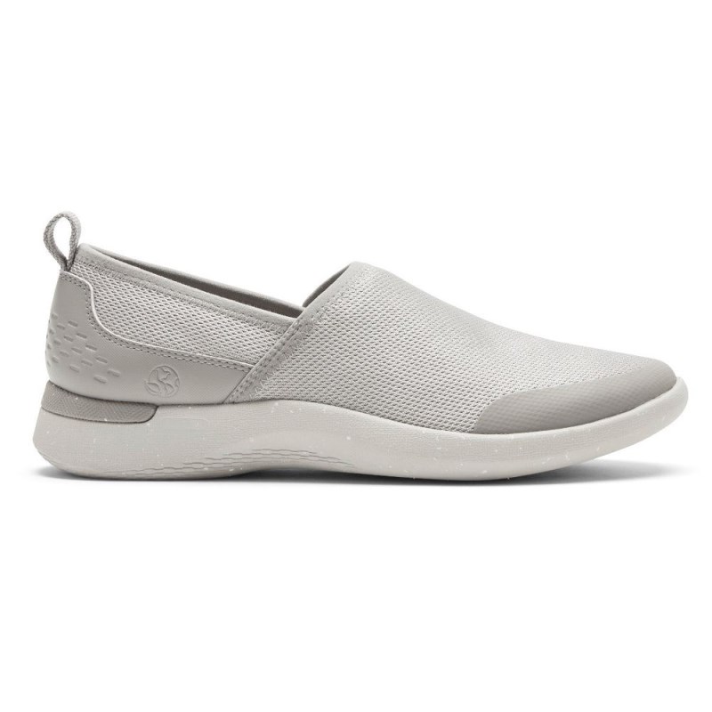 Women Rockport truFLEX Fly Washable Knit Slip-On Loafers Grey USA | XM6-62846