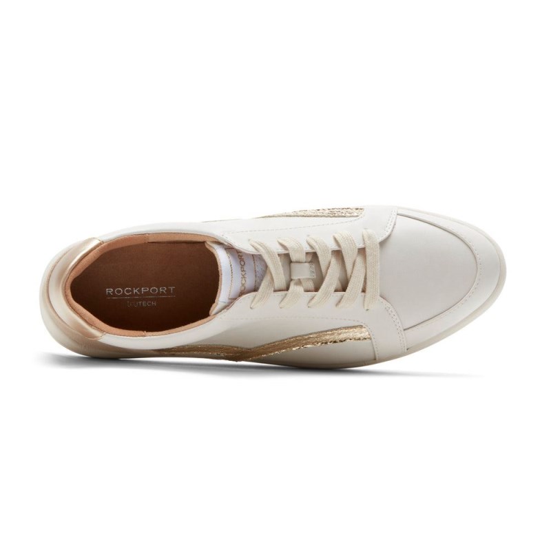 Women Rockport truFLEX Navya Retro Sneakers White USA | BO1-76077