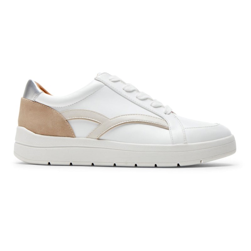 Women Rockport truFLEX Navya Retro Sneakers White USA | ES8-58655