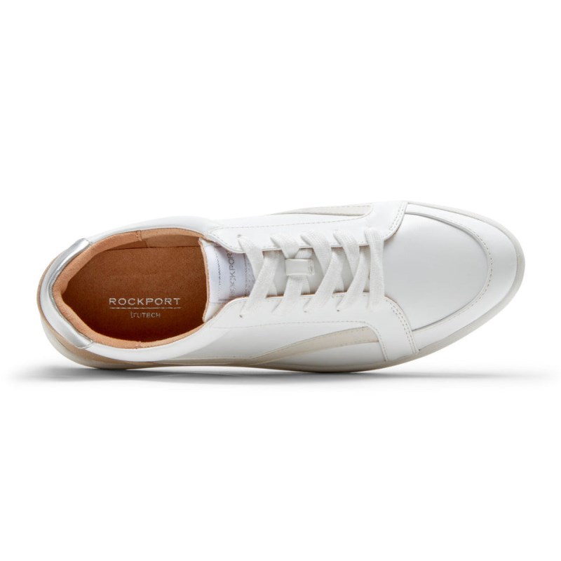 Women Rockport truFLEX Navya Retro Sneakers White USA | ES8-58655