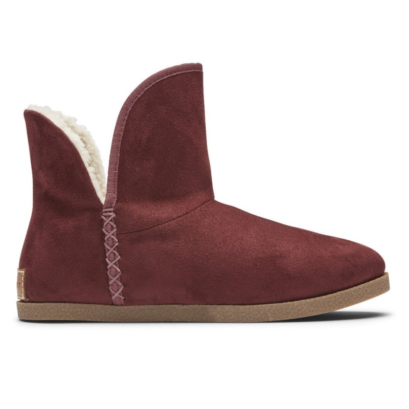 Women Rockport truTECH Veda Slipper Winter Boots Dark Red USA | YD5-38093