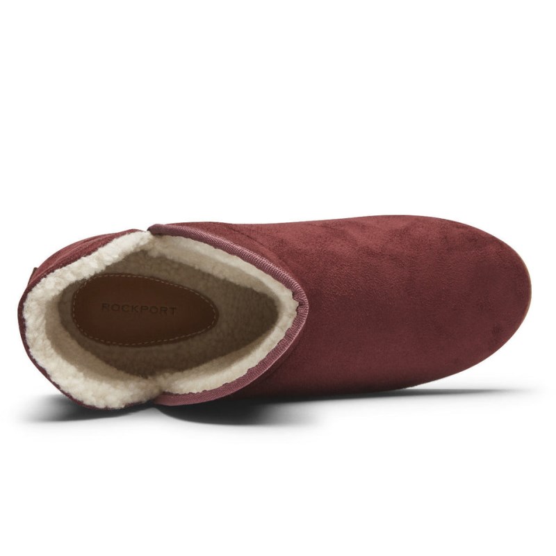 Women Rockport truTECH Veda Slipper Winter Boots Dark Red USA | YD5-38093