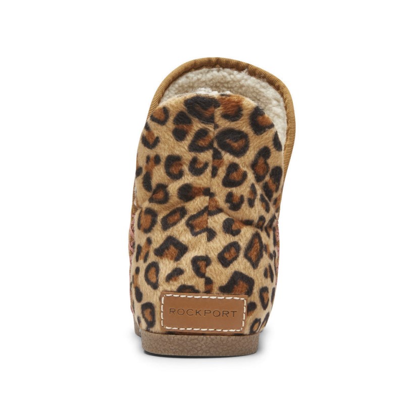 Women Rockport truTECH Veda Slipper Winter Boots Leopard USA | NA3-16531