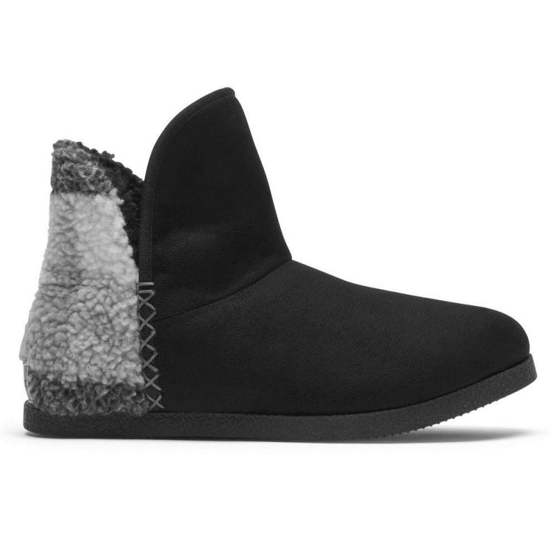 Women Rockport truTECH Veda Slipper Winter Boots Black USA | EK2-50465